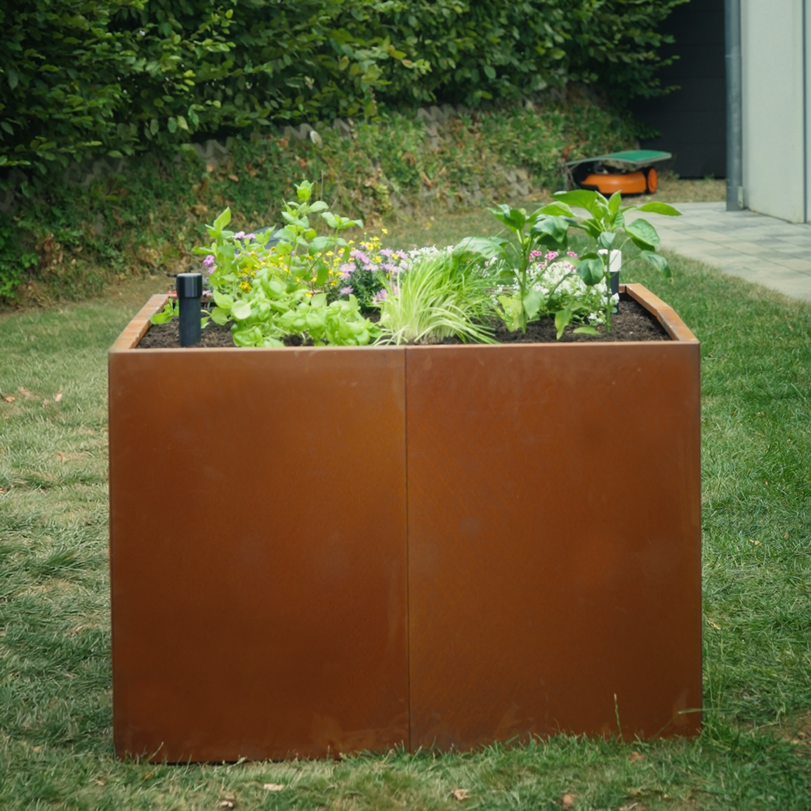 Hochbeet Cortenstahl 100 x 100 x 70 cm