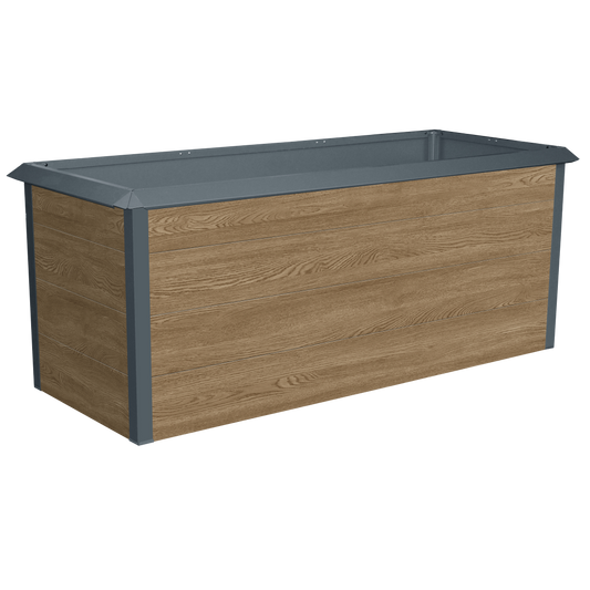 Aluminium Hochbeet in Holzoptik 173 x 93 x 76 cm