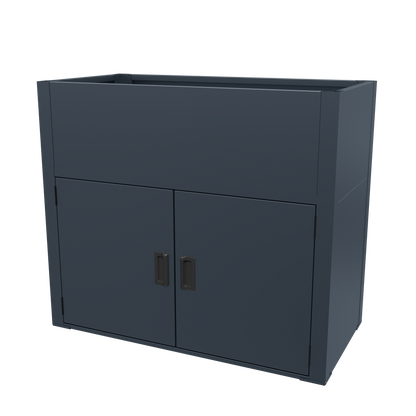 2 in 1 - Hochbeet mit Schrank 143 x 83 x 86 cm
