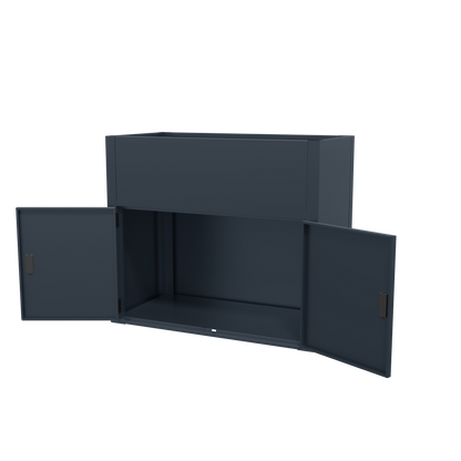2 in 1 - Hochbeet mit Schrank 143 x 83 x 86 cm