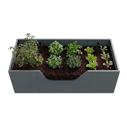 Komplett-Set Hochbeet Twin-Wall XL 200 x 100 x 76 cm & Regadio Bewässerungssystem