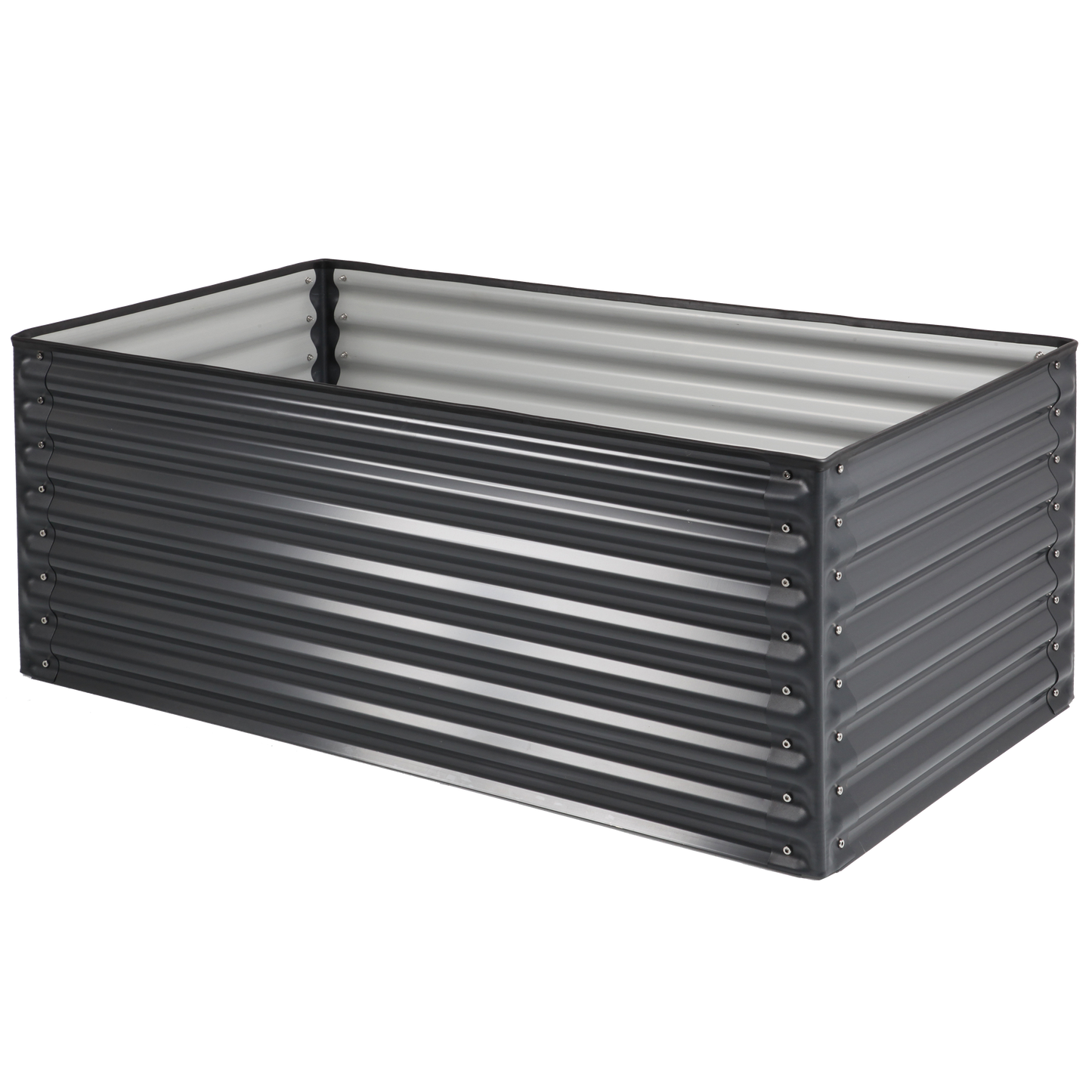 Komplett-Set Pflanzkasten Welle rechteckig 150 x 60 x 60 cm & Regadio Bewässerungssystem
