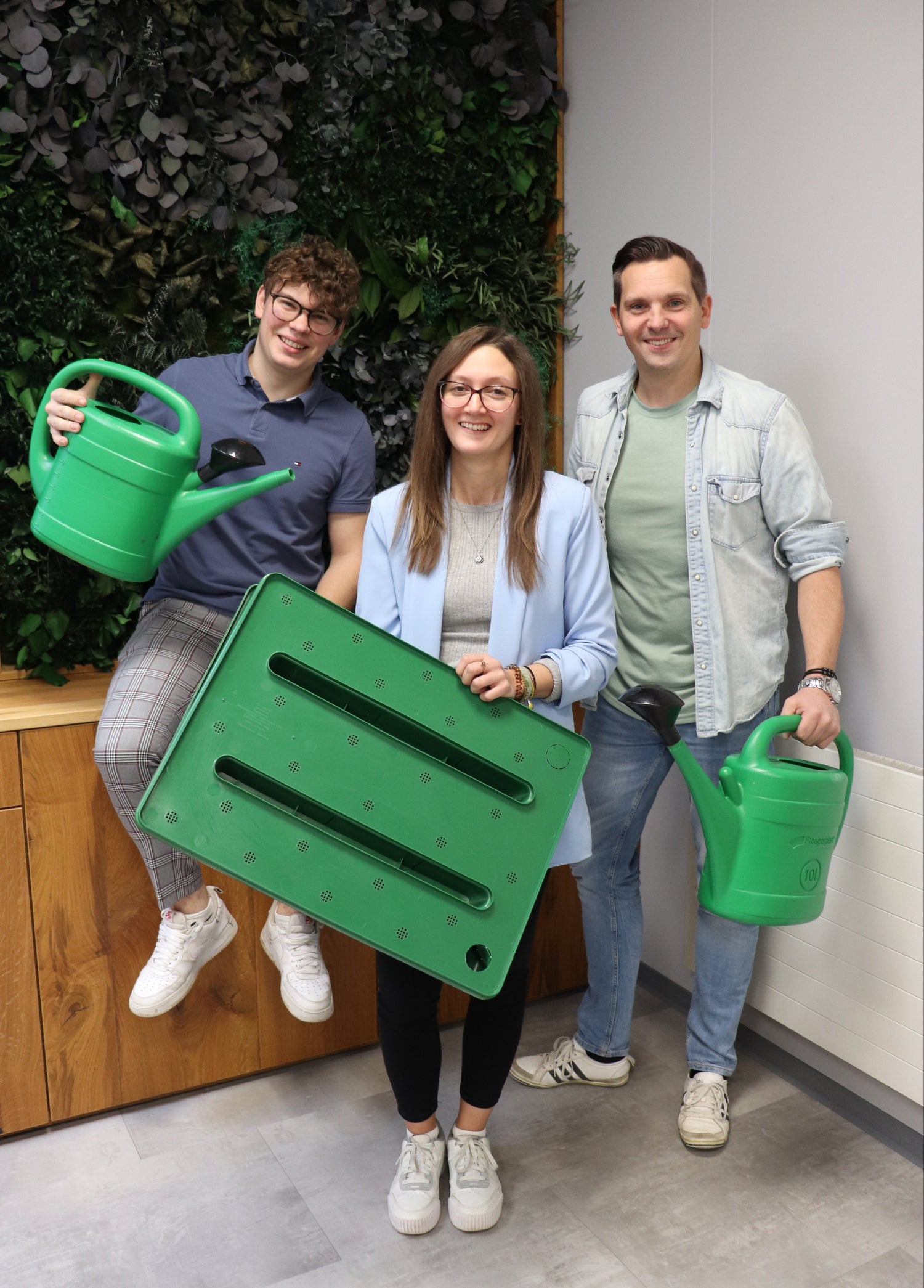 Teambild mit Johann Mann, Marina Schleher und Jochen Siegler